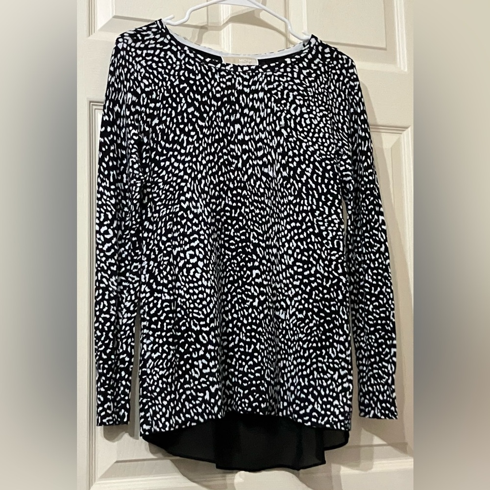MICHAEL by Michael Kors black and white blouse